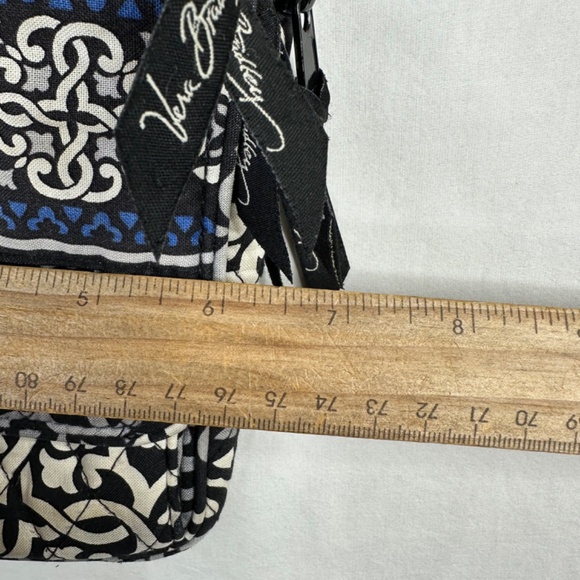 Vera Bradley Gage Blue Microfiber Iconic Triple Zip‎ Hipster Crossbody Bag - Picture 6 of 7